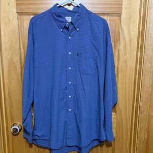 Brooks Brothers Blue & White Checked Casual Button-Down XL Long Sleeve Shirt.